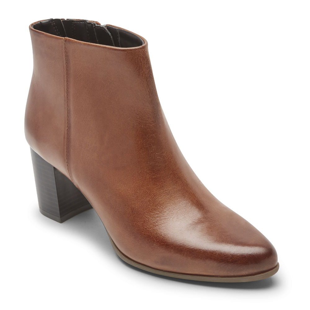 Rockport Womens Booties Brown - Camdyn - UK 072-GTDNEQ